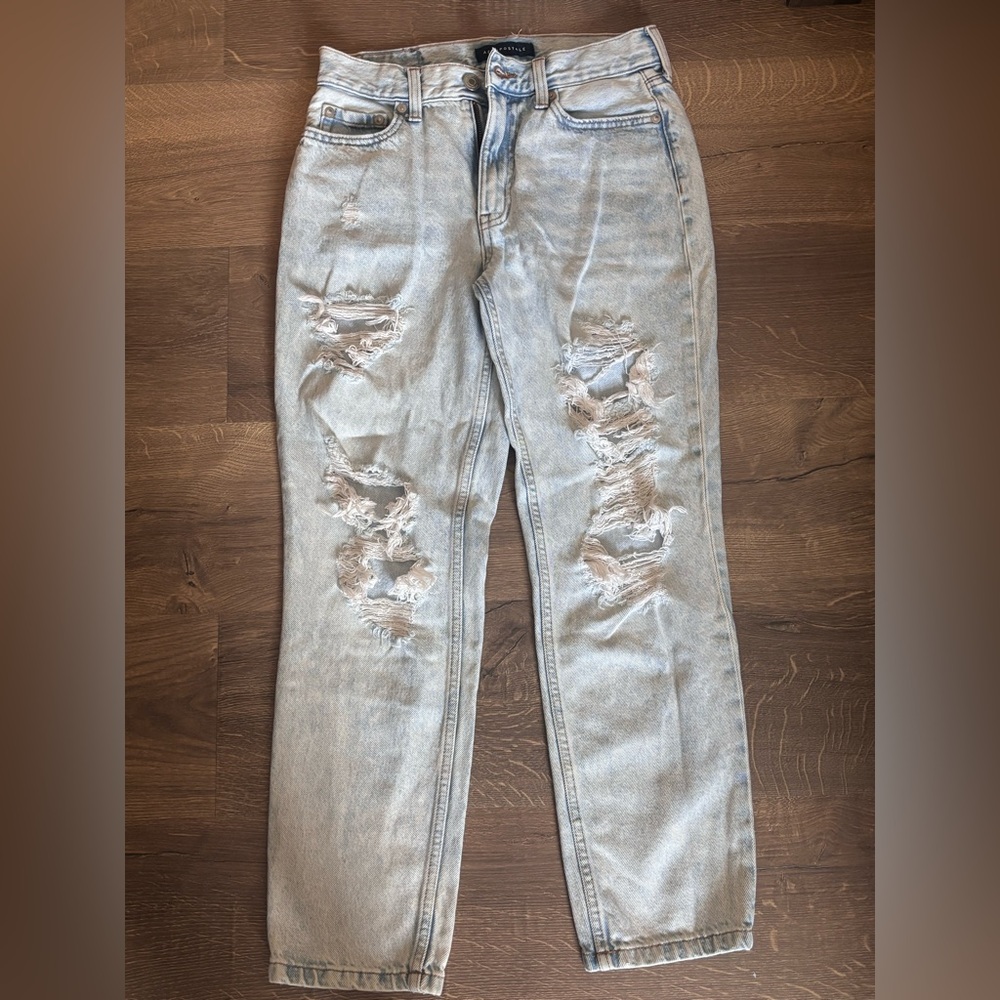 Aeropostale Light Blue Distressed Women Jeans